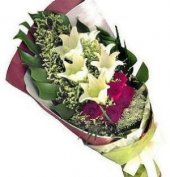 AHR8600- Lilies & red roses AHR8600- Lilies & red roses