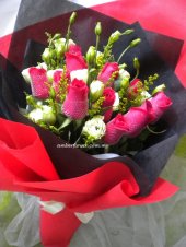 AHM501 (Red roses and eustomas) AHM501 (Red roses and eustomas)