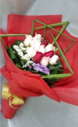 AHB9935-Red & pink roses AHB9935-Red & pink roses