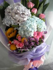 ABB503 - Mix flowers & bear ABB503 - Mix flowers & bear